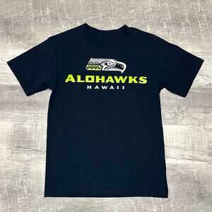 Seattle Seahawks NFL Alohawks T Shirt Short Sleeve Youth L 14/16 Hawaii Vacation